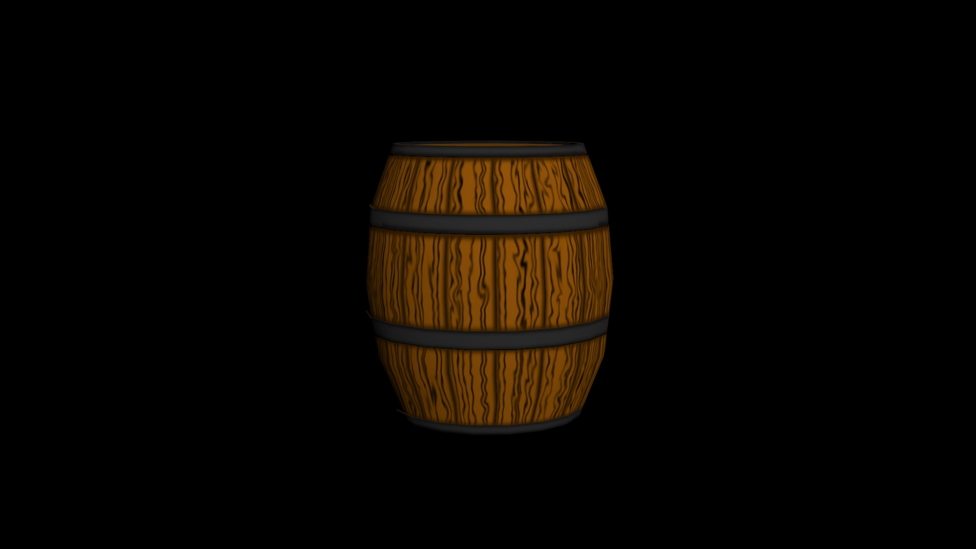 3D rendered barrel.